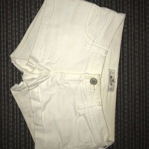 low rise white shorts